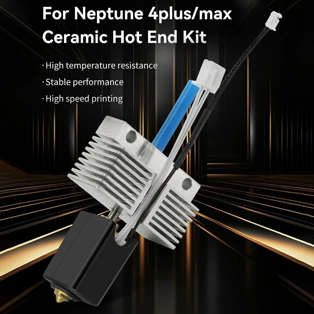 24V 80W Ceramic Hotend Kit with Heatsink Silicone Sleeve Compatible with Elegoo Neptune 4 Plus/Neptune 4 Max 3D Printer