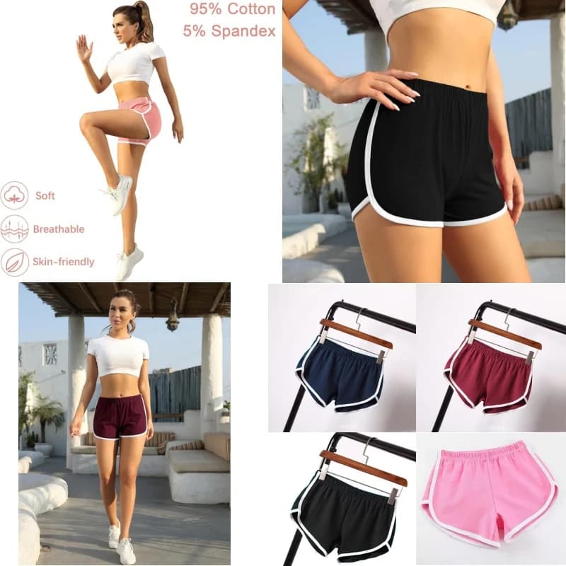 Women's casual sports shorts Fitness shorts Cycling Racing Wearing casual shorts breathable gym anti-walking thin causal