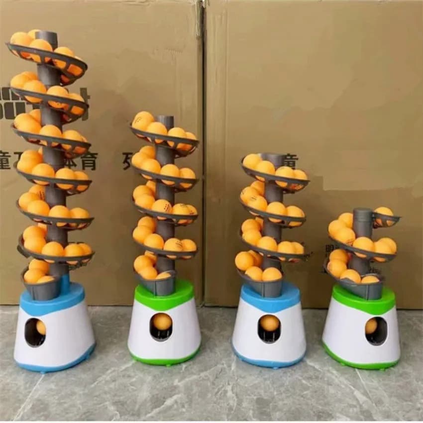 2024 Lanciatore portatile aggiornato per palline da ping pong Versione a doppia alimentazione Lanciatore robot per palline da ping pong per scarpe da ginnastica