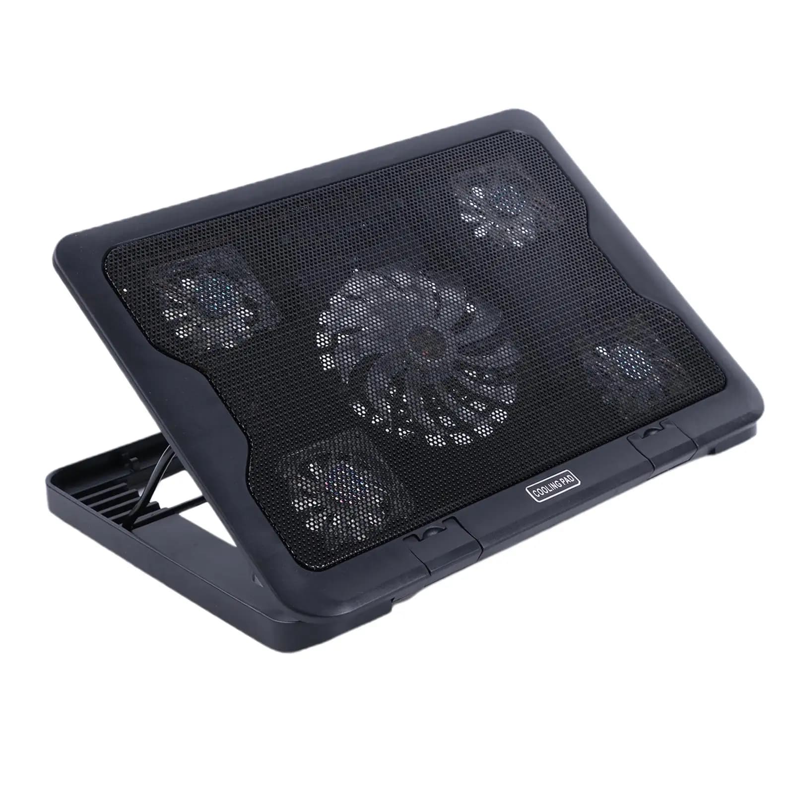 Base di Raffreddamento Leggera per Laptop con 5 Ventole Silenziose e Supporto Regolabile per Notebook da 12"-17"