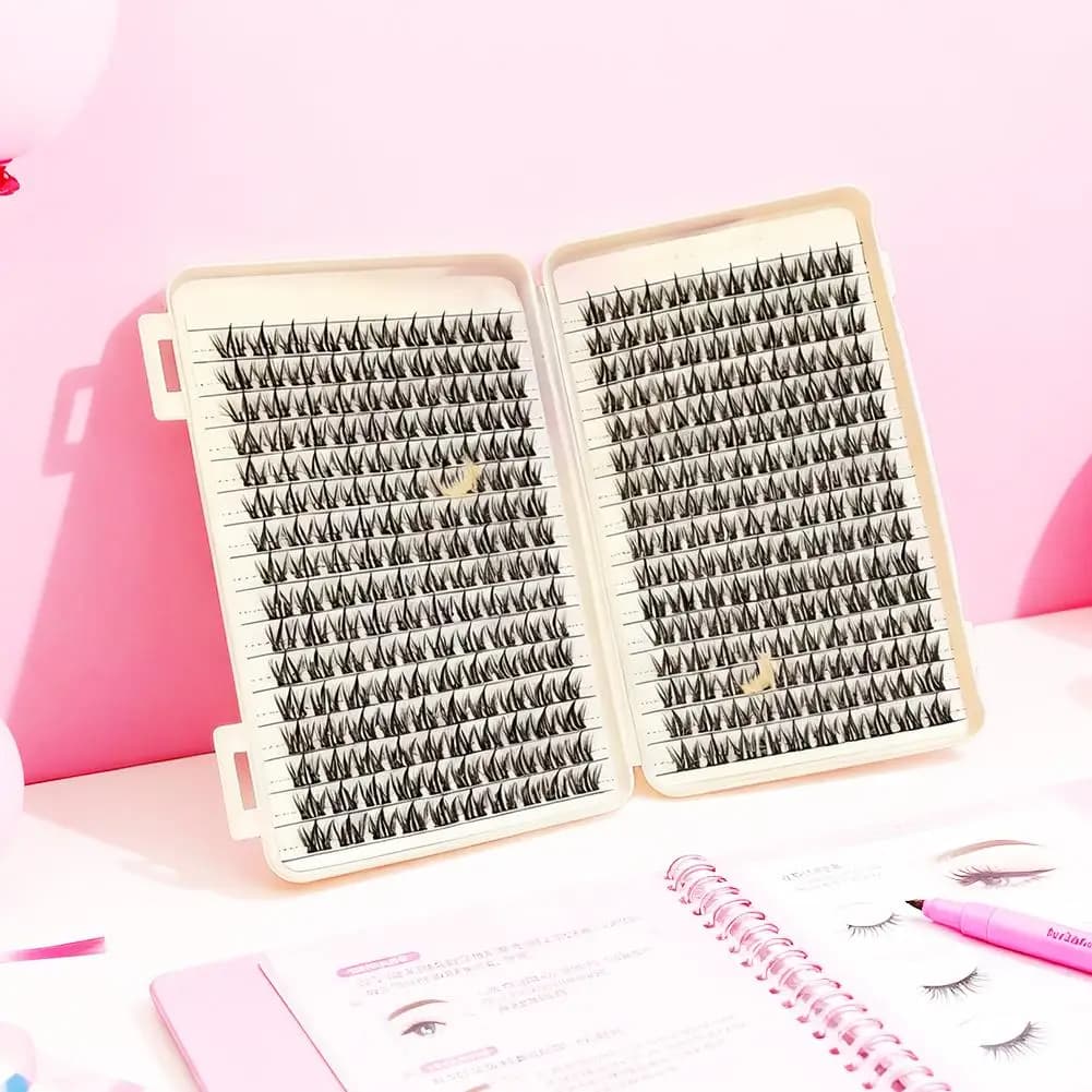 32 Fine Eyelashes Lash, Natural Eyelashes Elf Effect, Extension Eyelashes Professional, Wispy Eyelashes for Man Makeup V6X2