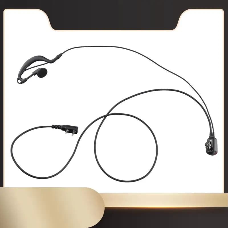 Microfono auricolare auricolare a forma di G a 2 pin per radio walkie-talkie di sicurezza radio bidirezionale per Kenwood BAOFENG-N36R
