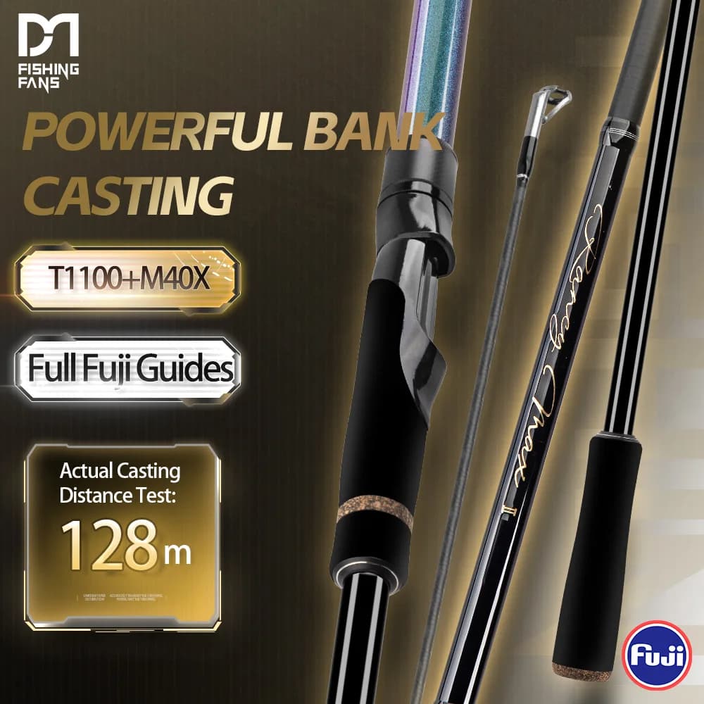 Canna da Pesca FISHINGFANS RANCY MAX 2.58m 2.7m 3.0m 3.3m 3.6m 3.9m per Lanci Lunghi in Carbonio T1100+M40X con Anelli FUJI O GUIDE Potenza M MH H