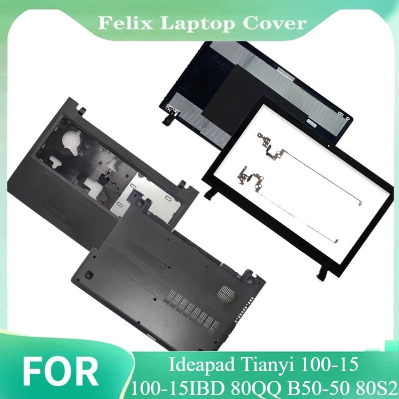 Per Ideapad Tianyi 100-15 100-15IBD 80QQ B50-50 80S2 Nuovo LCD Del Computer Portatile Della Copertura Posteriore/Lunetta Anteriore/Cerniere/Palmrest/Bottom Case