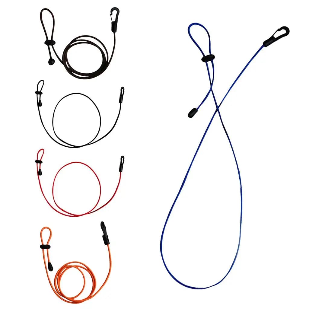 Guinzaglio per pagaia per canoa per kayak, corda elastica, clip regolabile per accessori per kayak da pesca e portacanna