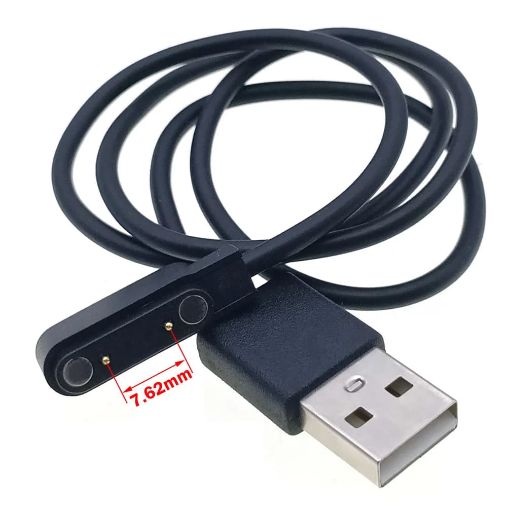 Cavo di ricarica magnetico per Smart Watch Cavo di ricarica magnetico per istanze a 2 pin Connettore di ricarica di alimentazione nuovo da 7,62 mm