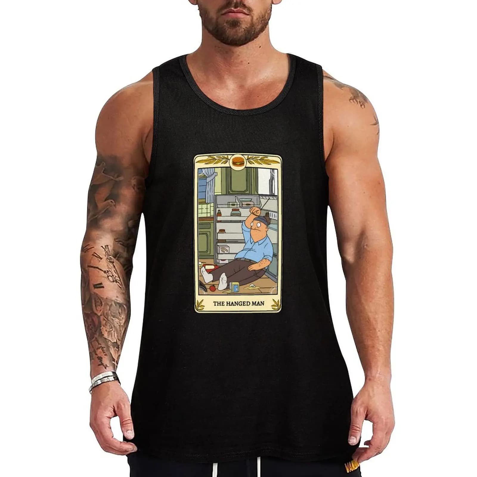 Maglietta senza maniche Bob’s Burgers Tarot Card, maglietta da allenamento Dry Fit, maglietta sportiva senza maniche