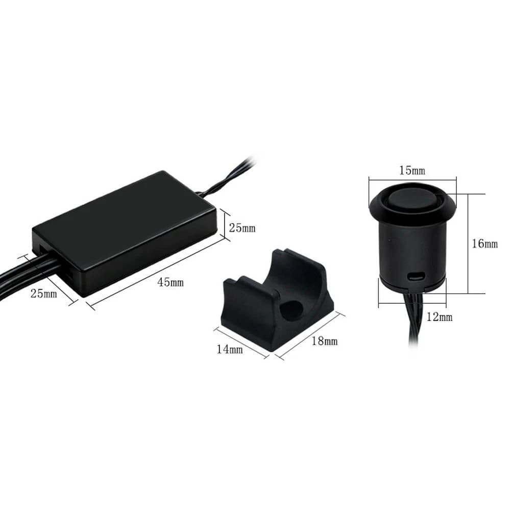 DC12V 24V Touch Dimmer for LED Strips Detachable Design Smooth Brightness Control PVC Construction Reliable Operation