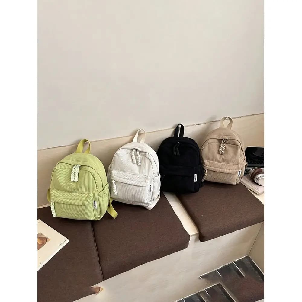 New Minimalist Backpack, Casual, Simple, Fashionable. With Zipper Design And Adjustable Shoulder Strap, Suitable For Teenagers,