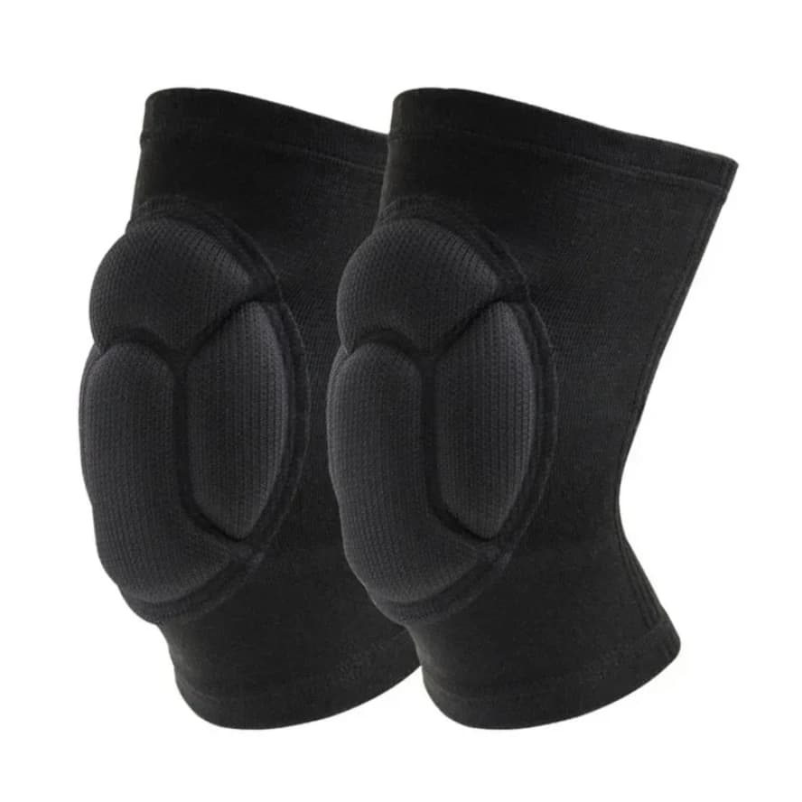 1PC Protezione ispessita Ginocchiera sportiva da uomo Ginocchiere elastiche Supporto Attrezzatura da fitness Protezione per tutore da basket Cuscinetti antiscivolo maschili