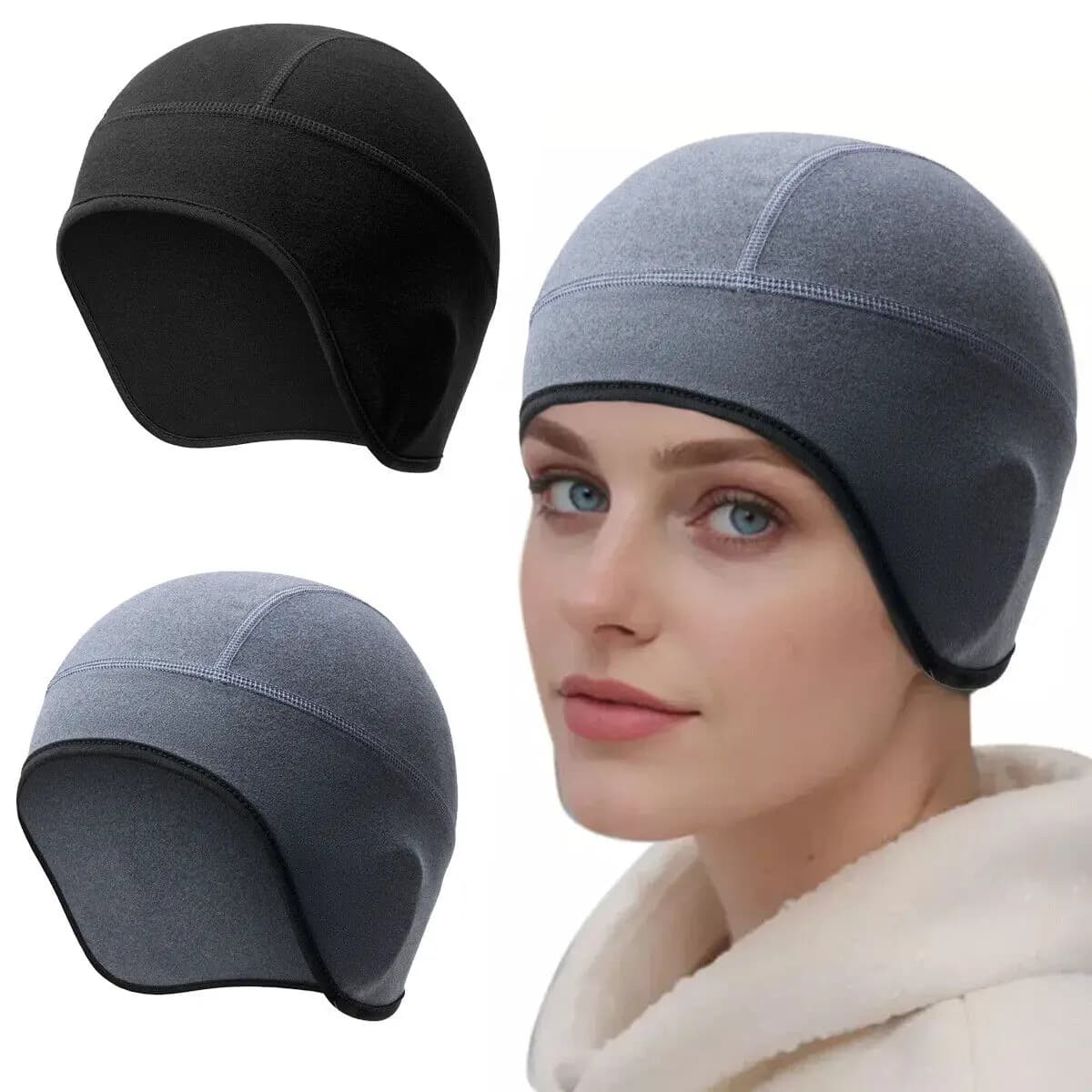 Thermal cap with skull Scalda helmet Winter cycling helmet Bike hat for motorcycle Racing Snowboard Hiking Sports Hats