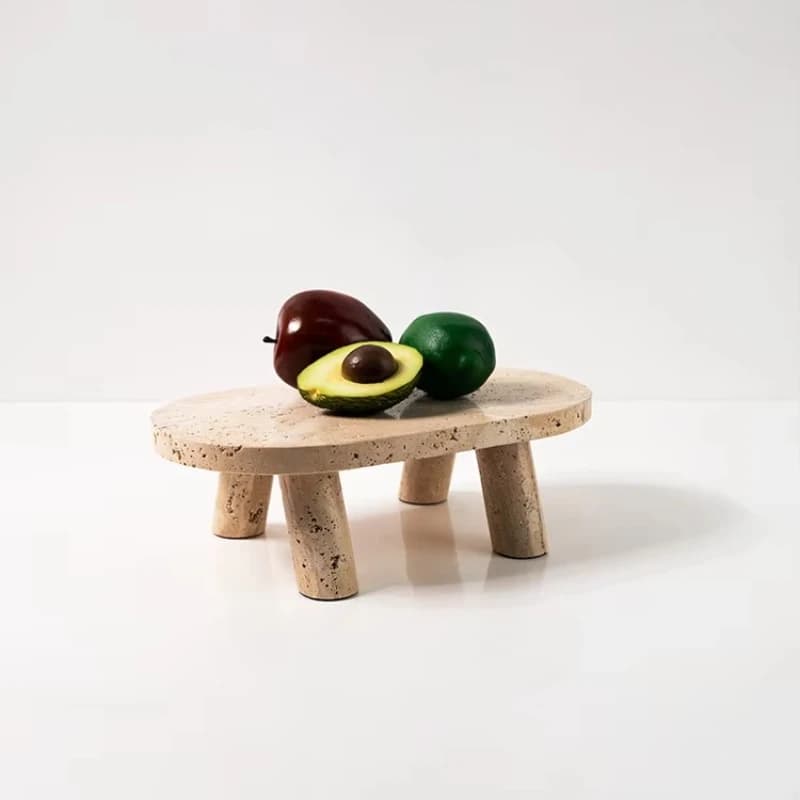Decorazione moderna Decorazione domestica Decorazione di lusso Vassoio di frutta secca Vassoio in marmo beige