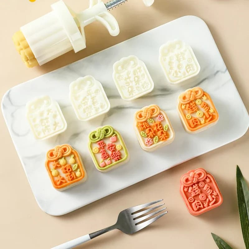 Koi fish garrisonsy mbol Moon cake mold nuovo modello di torta di fagioli mung pressato a mano in rilievo per uso domestico stampato con pasticceria ghiacciata