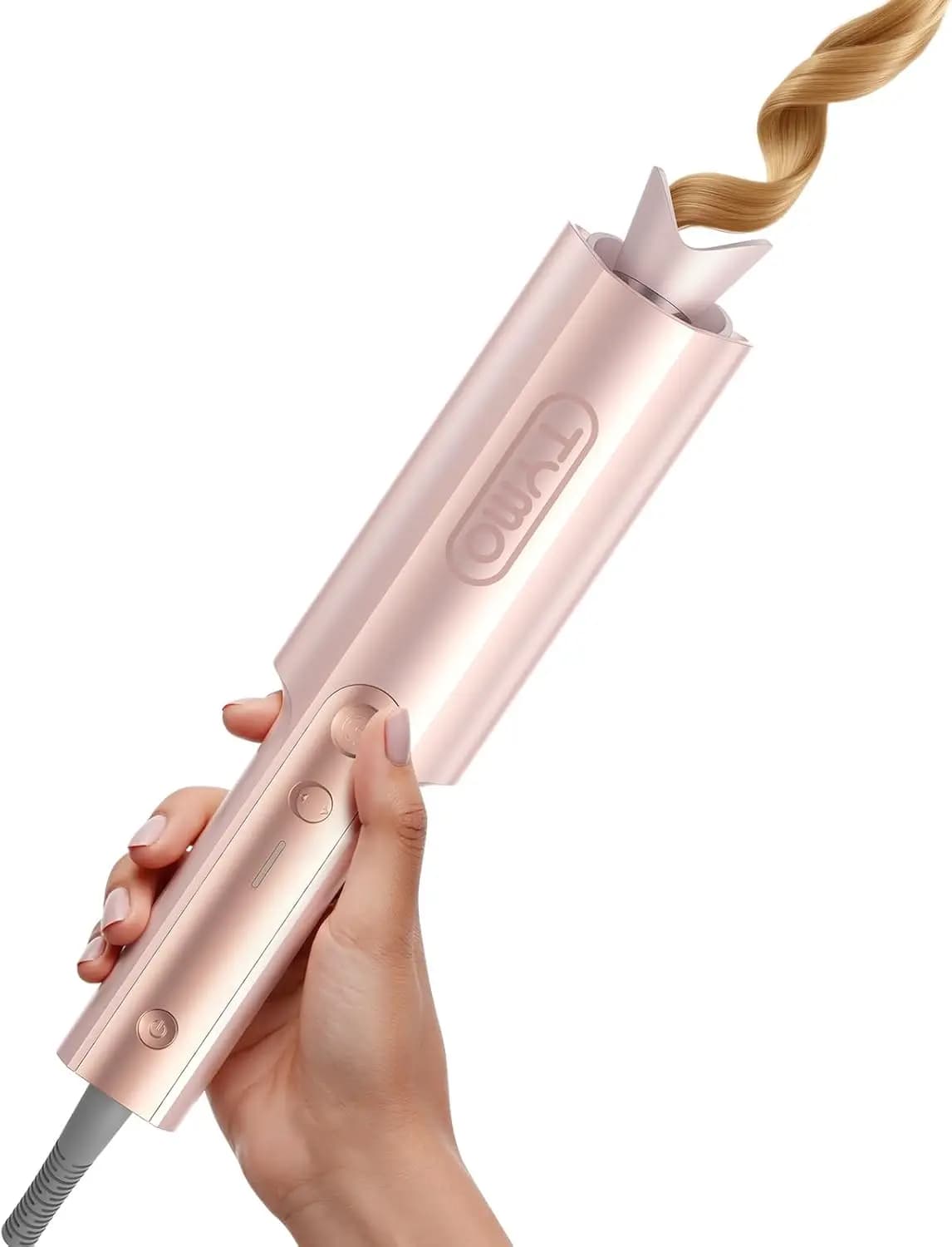 Automatic Rotating Ribbon Iron Improved for Long Hair, Ceramic Cylinder, Anti-Scottage, Anti-Group, 600M Ionic, Double Voltage