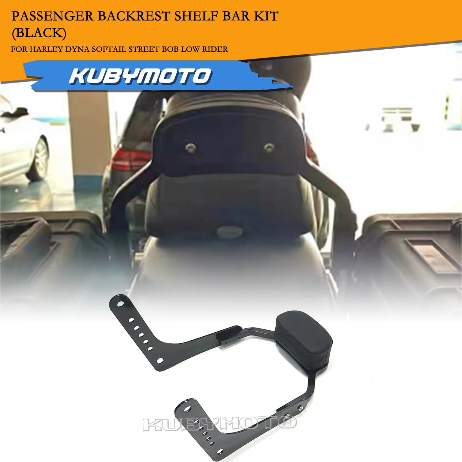 Portapacchi per barra sedile schienale passeggero posteriore moto per Harley Davidson Dyna Softail Street Bob