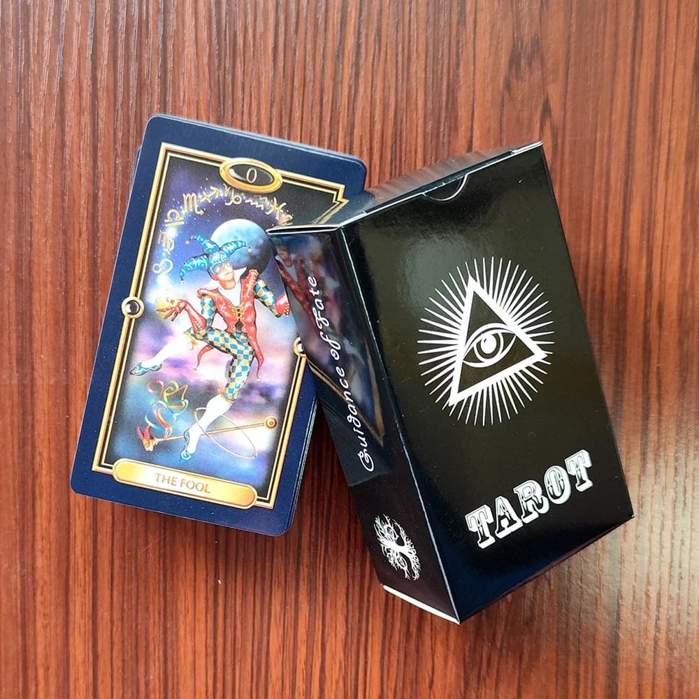 Divinazione Attiva Mistica. Tarocchi d'oro. Divinazione Oracle. Gioco di divinazione del destino.78 carte. Mazzo di gioco