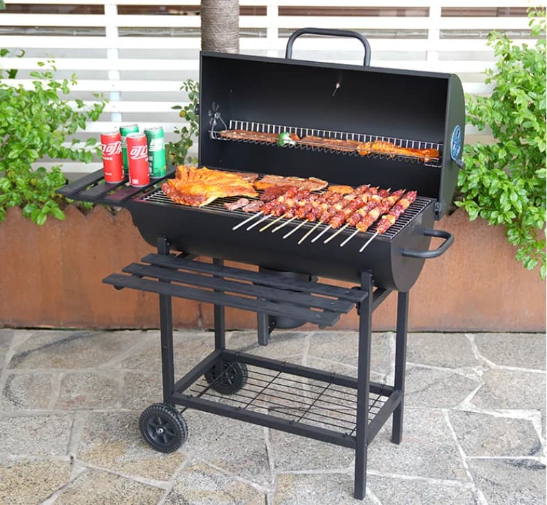 Ganci per termometro per camino in acciaio senza fumo ad altezza regolabile per barbecue da esterno per impieghi gravosi per cucine di feste nel cortile