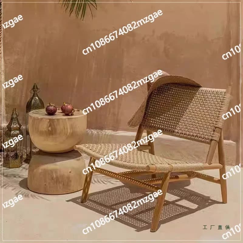 Poltrona per divano in rattan da esterno, sedia in rattan da cortile, sedia da giardino per mobili casual impermeabili e con protezione solare