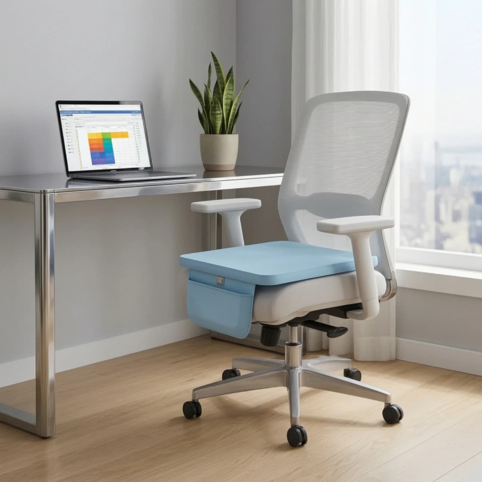 Cooling Seat Cushion Slim Cooling Chair Pad Car Seat Cushion Comfortable Supportive for Office Workers, Travel