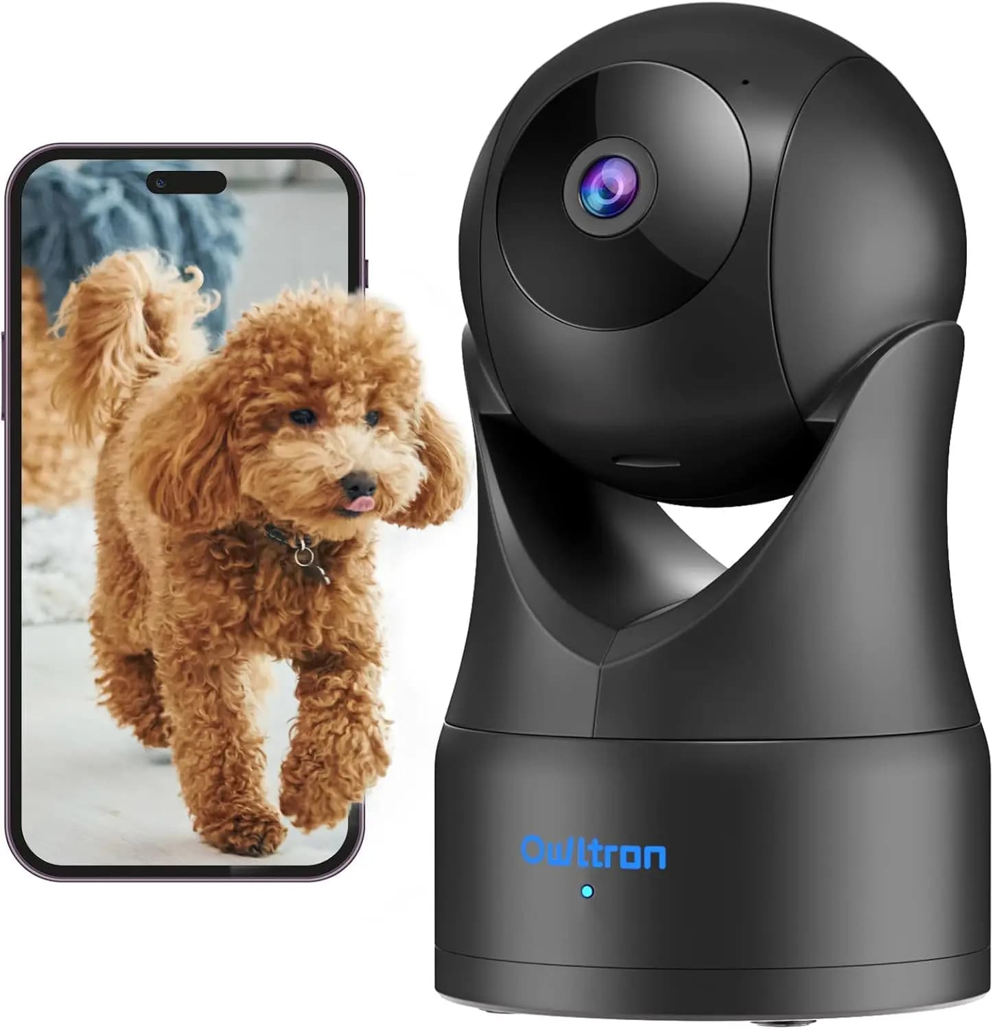 Telecamera di Sicurezza Interna 2K con Rilevamento del Movimento, Visione Notturna e Audio Bidirezionale per Monitoraggio Casa, Bambini e Animali Domestici tramite App per Smartphone