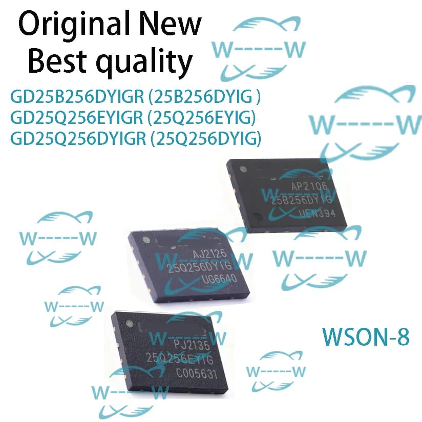 (2-30 PZ) Nuovo GD25B256DYIGR 25B256DYIG GD25Q256EYIGR 25Q256EYIG GD25Q256DYIGR 25Q256DYIG NOR FLASH WSON-8 CHIP IC