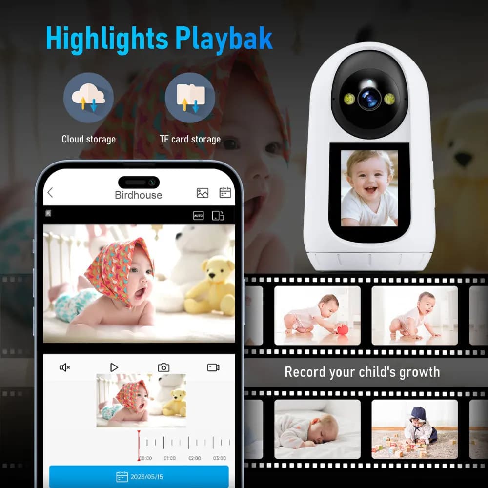 Monitor per Bambini Tuya Smart WiFi 2026 con Audio Bidirezionale e Schermo Intelligente per Casa, Bambini e Anziani