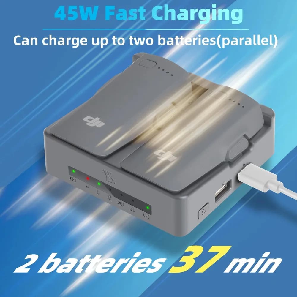 For DJI NEO 2 Charging Hub Drone Battery Charger Butler Power Bank Charging 2 Batteries for DJI NEO 2 Drone Accessories