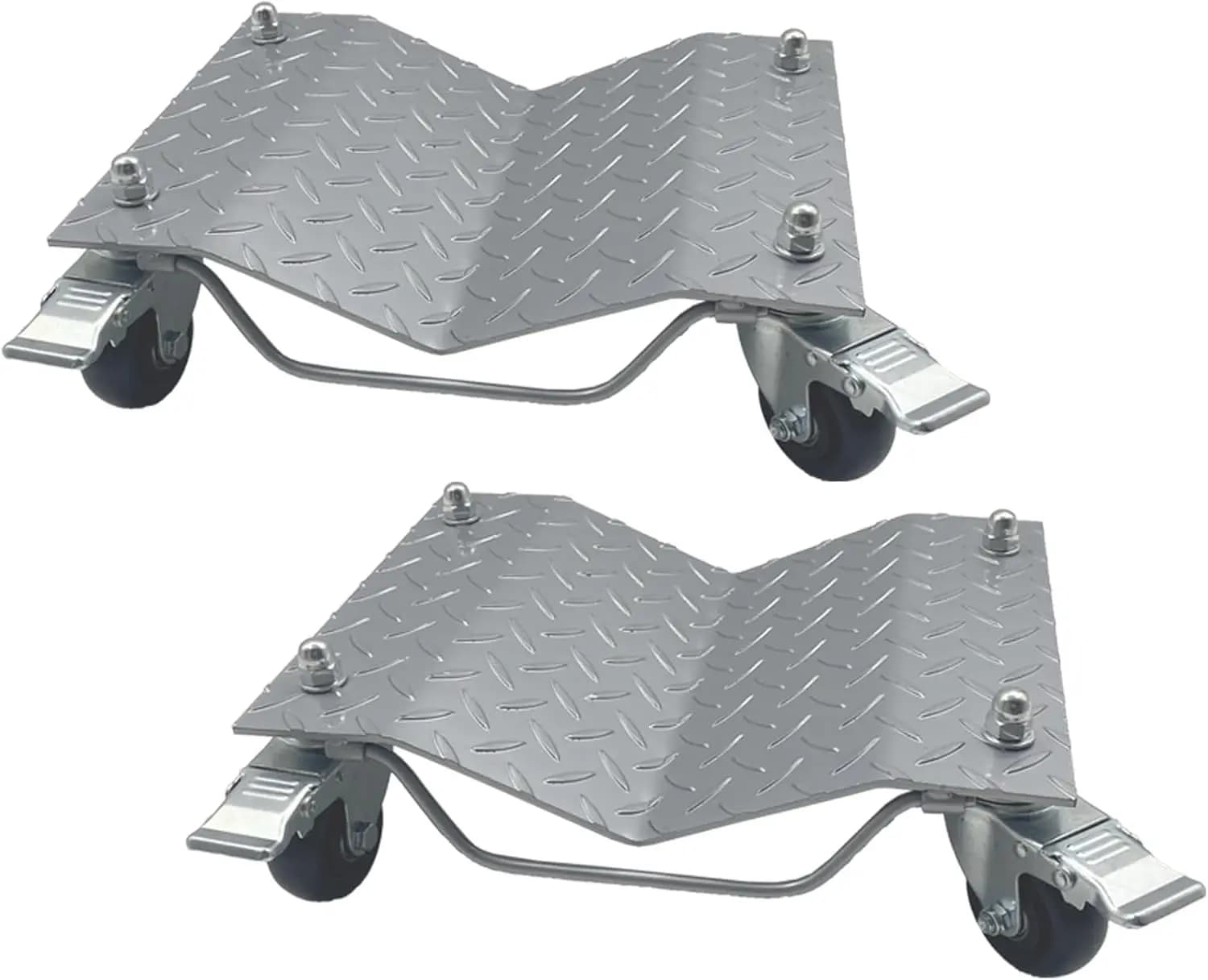 Set di 2 paletti per pneumatici per auto con ruote Dolly