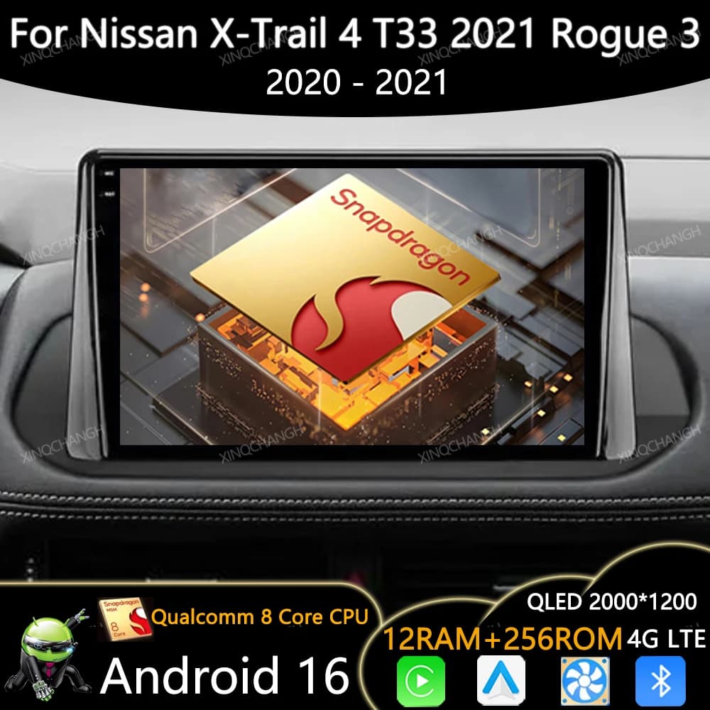 Android 16 Car Radio For Nissan X-Trail Xtrail X - Trail 4 T33 2021 Rogue 3 III 2020 - 2021 Multimedia Video Player 2DIN 4G WIFI