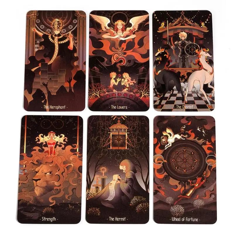 Tarocchi Oracle Deck 78pcs Night Tarot divinazione gioco Party Playing Tarot Cards Family Board Games multifunzionale Fate divinazione