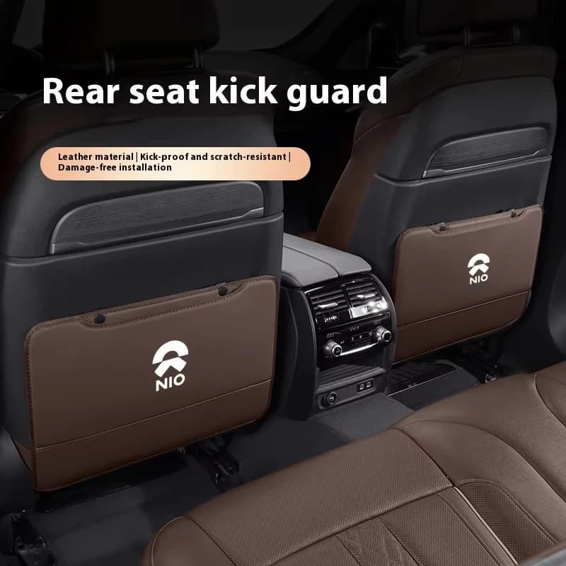 Car Seat Anti Kick Pad For NIO ET5 ES6 EC6 ES8 EC7 ET9 ES7 EVE EP9 Leather Seat Back Storage Protector Cover Anti-scratch Mat