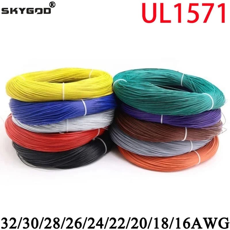 5/10M UL1571 Filo 32 30 28 26 24 22 20 18 16AWG Cavo elettronico Linea LED ambientale in rame stagnato isolato in PVC
