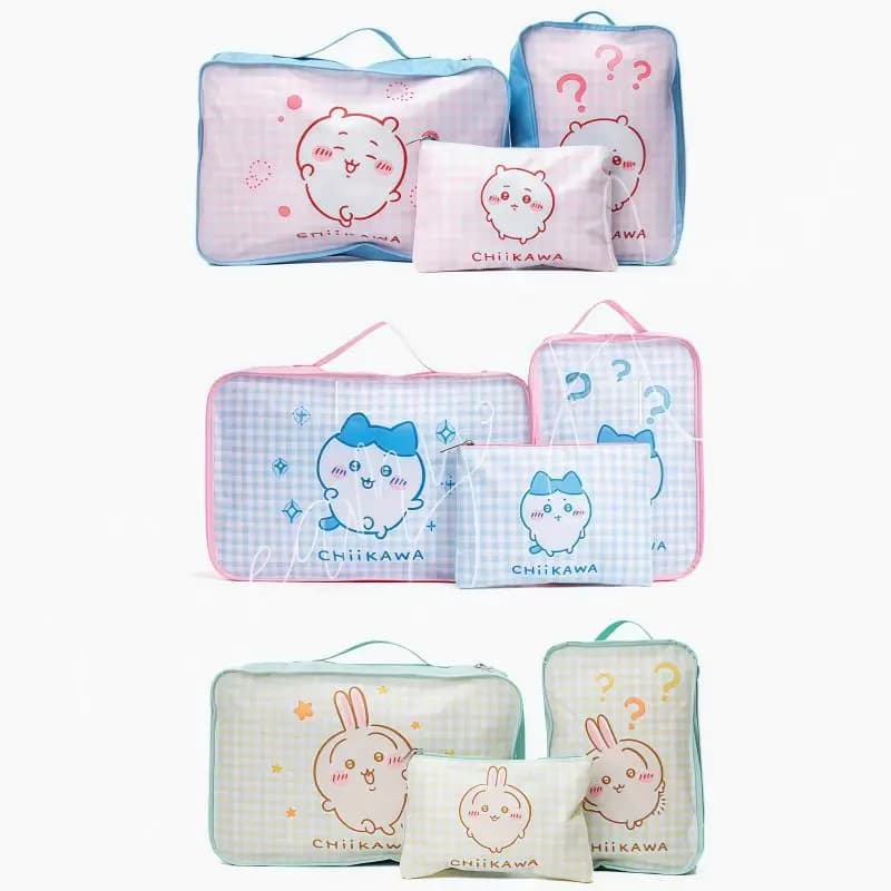 Nuovi Cubi Organizzatori per Vestiti a Quadri Hachiware Chiikawa Anime Kawaii, Portatili per Viaggi e Casa, Regali per le Vacanze