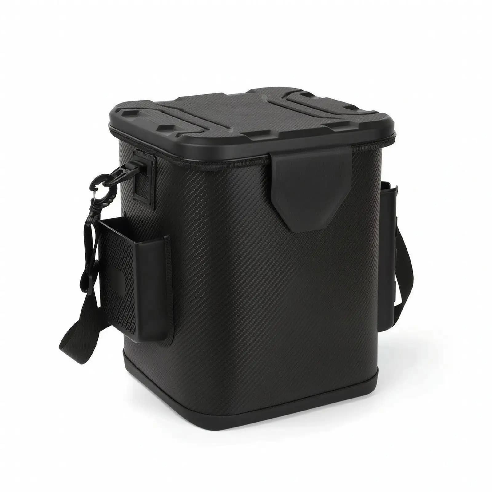 Fishing Crate EVA Durable Portable Tackle Box Storage Fish Container with Rod Mounts for Dock Bank