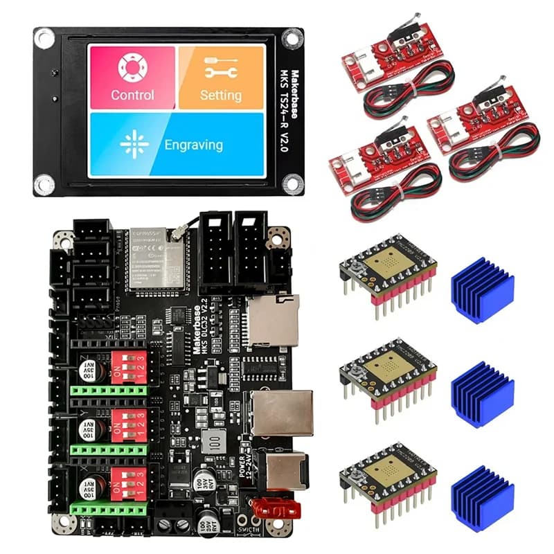 Makerbase MKS DLC32 V2.1 Control card offline controller card ESP32 Wi-Fi TS24/TS35 Screen for CNC laser engraver