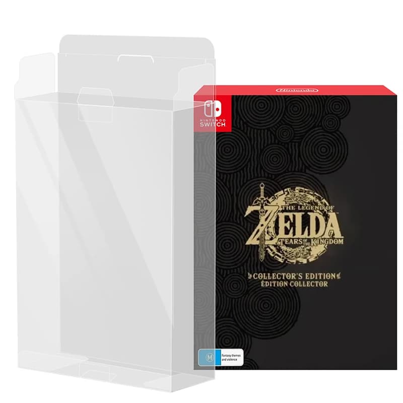 Custodia protettiva trasparente in cristallo senza acidi per Legend of Tears of the Kingdom Collectors Edition (Switch 2023) PET trasparente