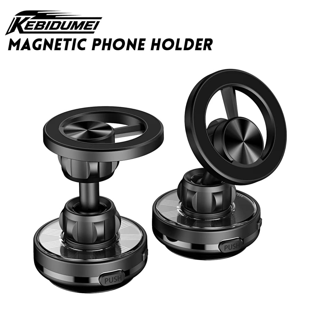 KEBIDUMEI Supporto Magnetico per Telefono da Auto a Energia Solare, Staffa a Ventosa Girevole per GPS, Accessori Auto