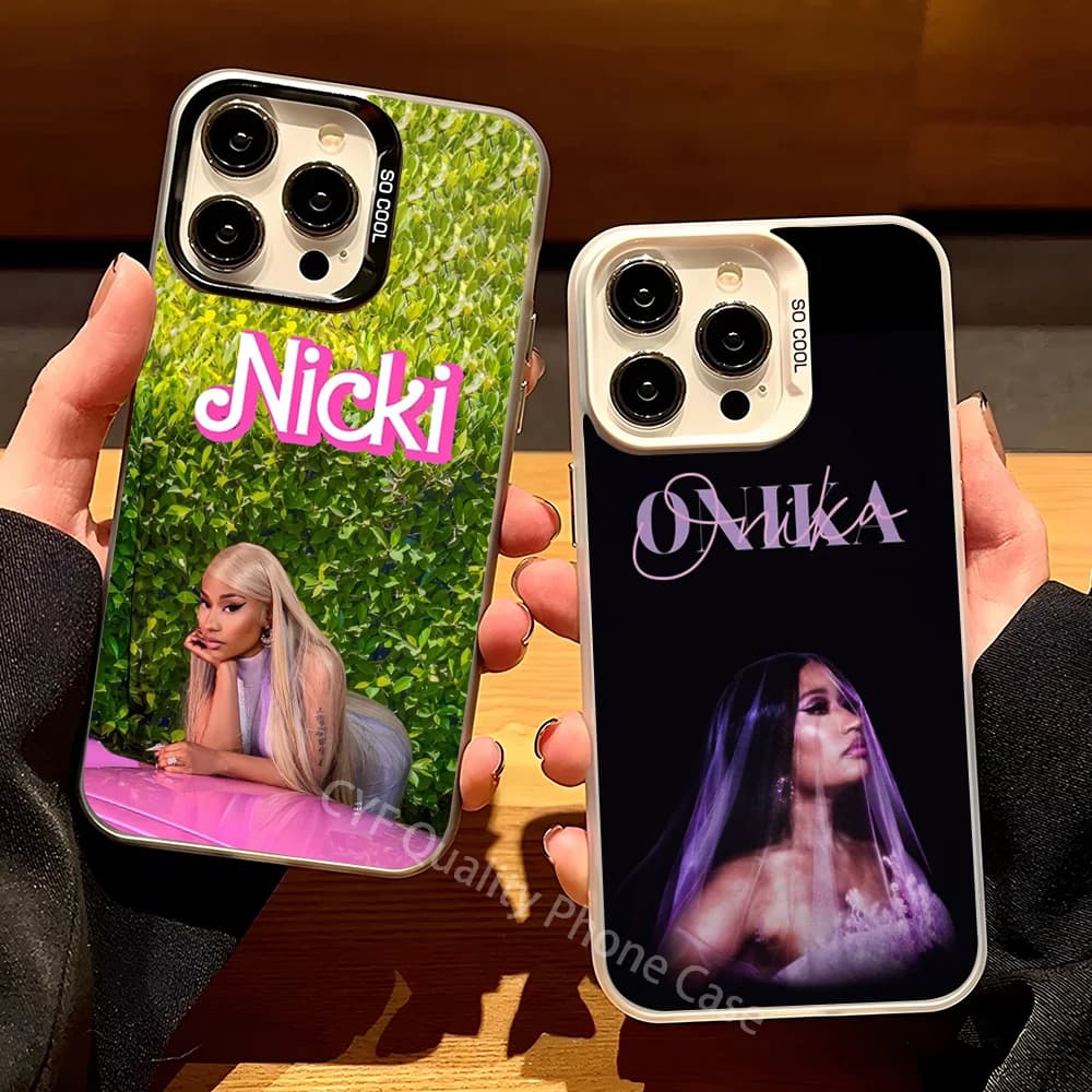 Custodia per telefono Nicki Minaj Rapper per iPhone 11 12 13 14 15 16Pro Max Plus Proteggi la copertura del telefono placcatura