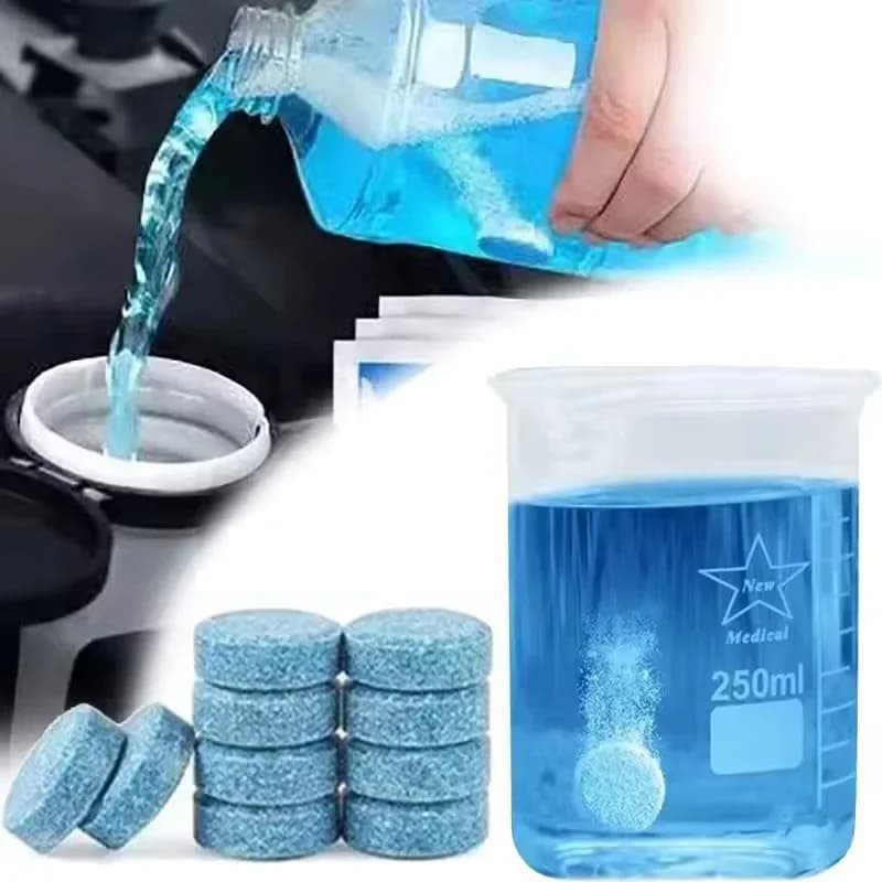 Car Washer Fluid Concentrated Tablets Solid Effervescent Wiper Tablet For Car Room Kitchen Window Glass Cleaning
