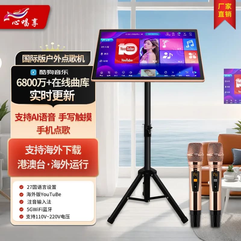 Macchina per Karaoke da Esterno Tutto-in-Uno, Portatile per Casa con DSP e Riverbero