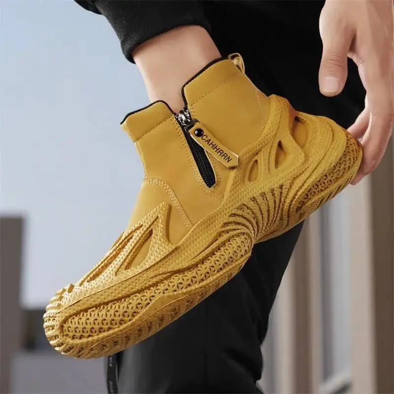 Stivali tattici da uomo con cinturini impermeabili per allenamento da combattimento, scarpe da moto multifunzionali traspiranti per escursionismo all'aperto