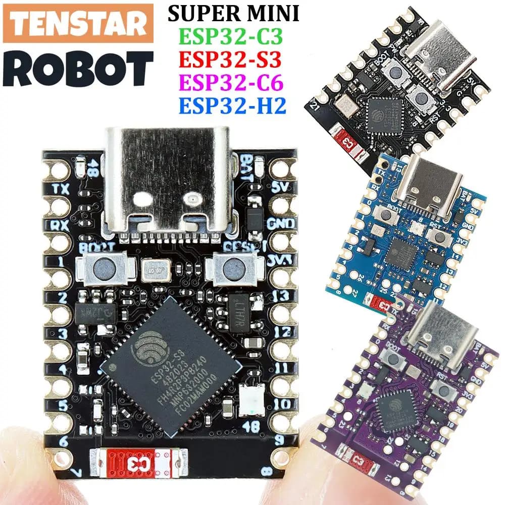 TENSTAR ESP32-S3 ESP32-C3 ESP32-H2 ESP32-C6 Scheda di sviluppo WiFi Modulo Bluetooth Single-Core SupmerMini XIAO