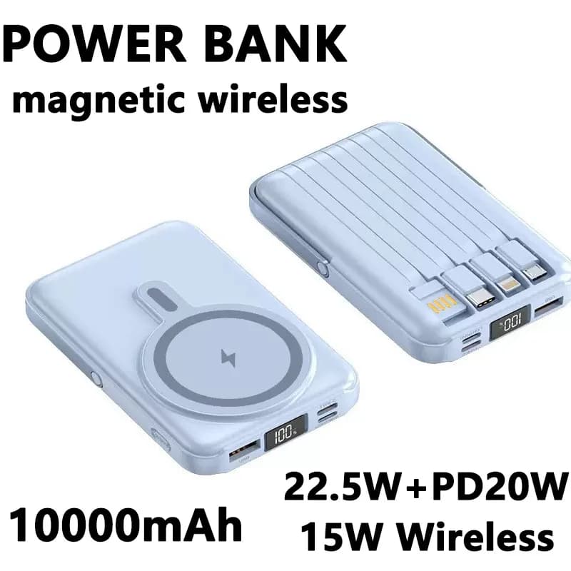 Power bank magnetico wireless 22,5 W ricarica super veloce 10000 mAh adatto per orologi, power bank mobile, leggero e sottile