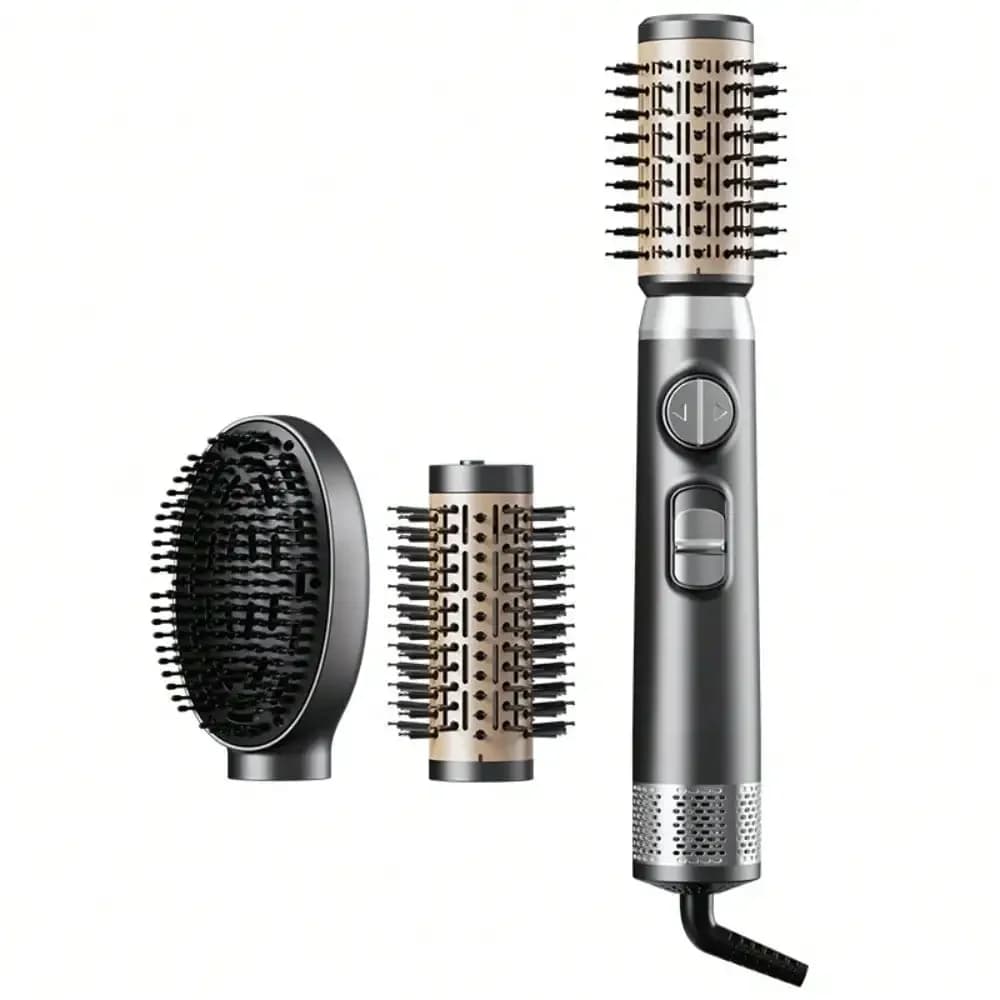 Multifunctional Hot Air Comb Curling Iron, Three-In-One Hair Changing Hairdressing Comb, Electric Hair Dryer Comb, Curling And Straightening Dual-Purpose