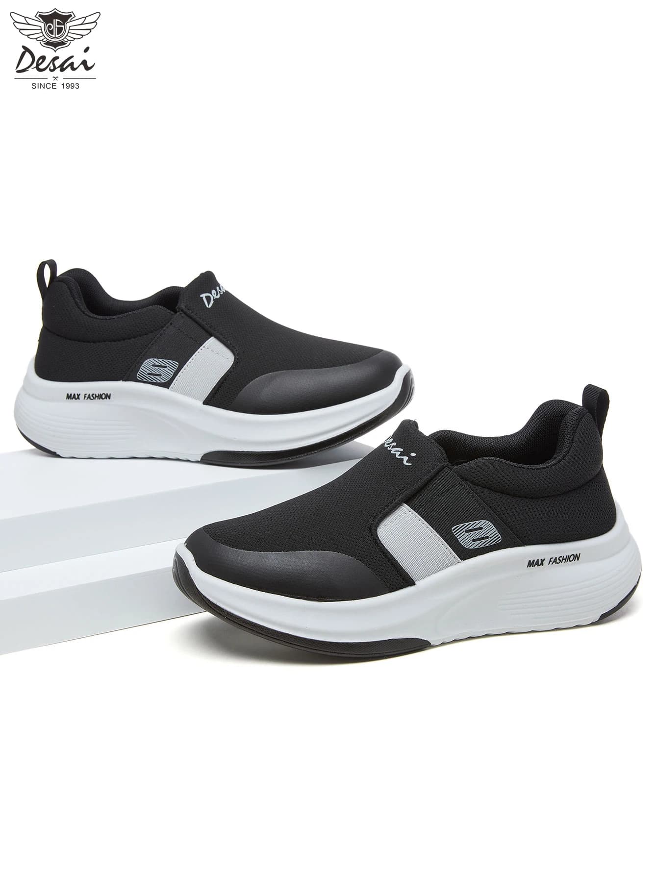 Women's thick-soled slip-on casual sports shoes, breathable mesh, easy-wear lazy shoes, soft sole, lightweight, non-slip