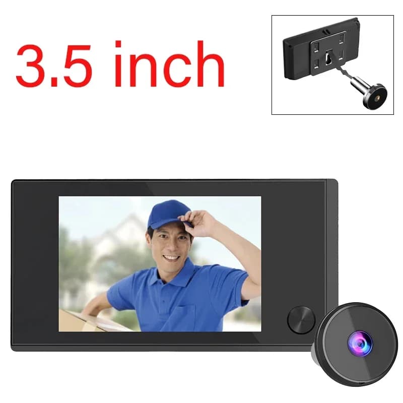 Schermo LCD a colori da 3,5 pollici Campanello digitale Spioncino elettronico Visualizzatore fotocamera per porta Campanello esterno Cat's Eye da 120 gradi