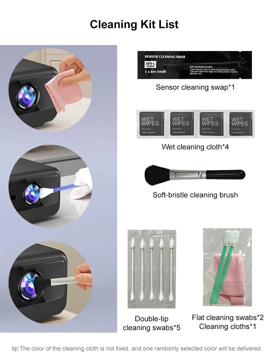 Kit per la pulizia della polvere del proiettore obiettivo del proiettore / Pulizia della polvere all'interno per XGIMI Z9X HY300 Epson D9W Schermo del computer della fotocamera del proiettore