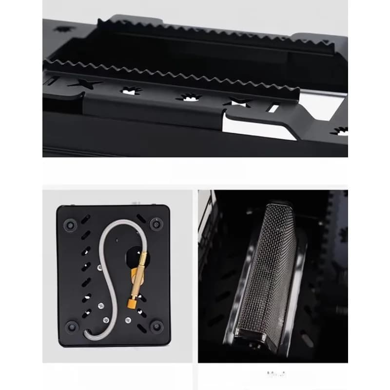 Fire Observation Burner with Stainless Steel Portable Foldable Camping Ring for Emergency Picnic Hiking