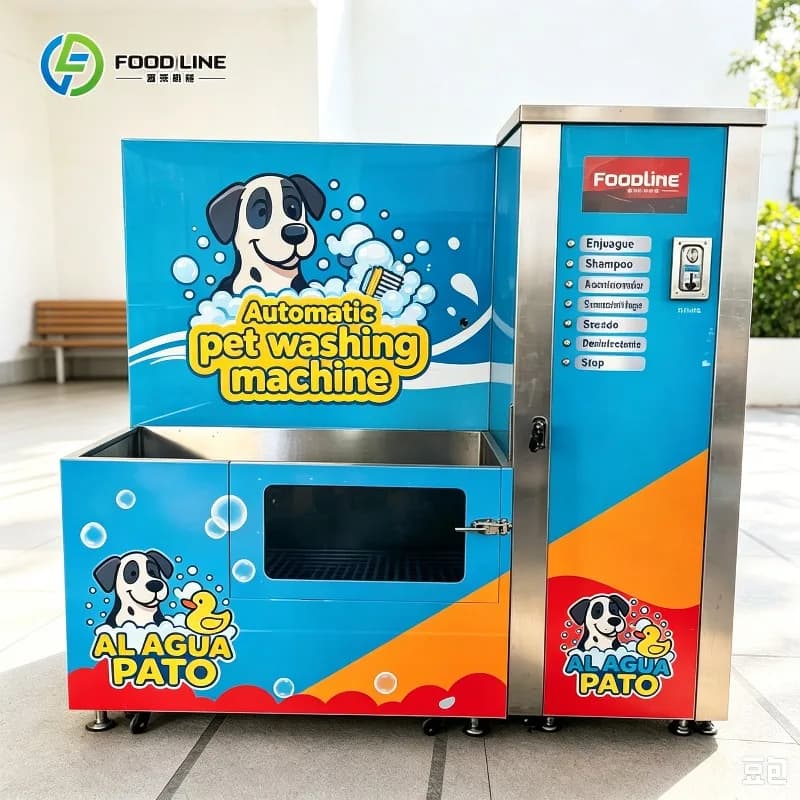 Automatic Shampoo Feeding Stainless Steel Dog Bath Machine for Community Unmanned Self Service Pet Wash Station FL Customized