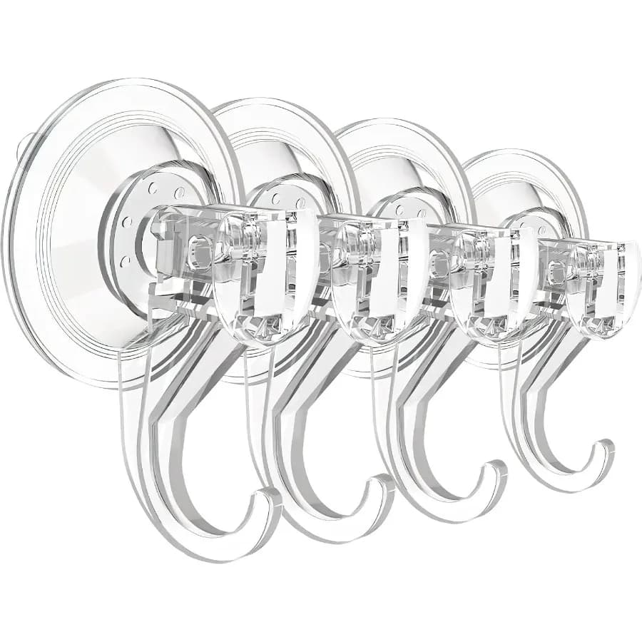 Ganci a ventosa per Sr Ganci a ventosa grandi trasparenti e resistenti Ganci a corona per porta d'ingresso Finestra Asciugamano da cucina in vetro Loof